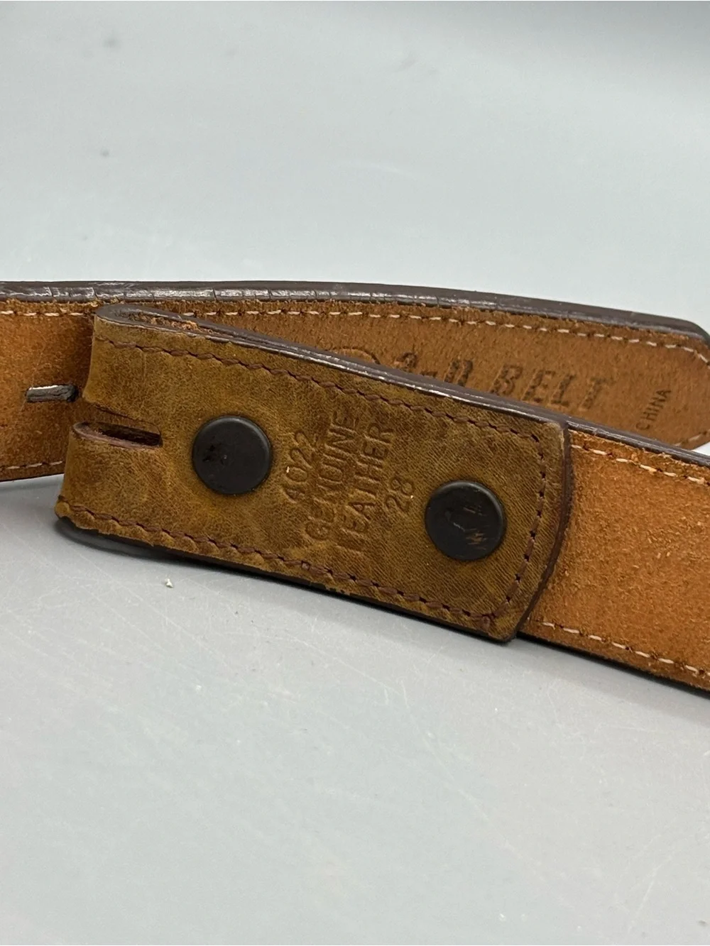 3D Boys Genuine Leather Inlay Belt